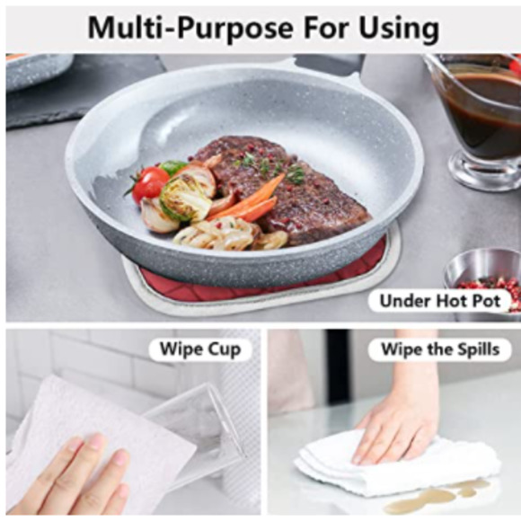 HOT! IXO 6Pc Silicone Surface Oven Mitts and Pot Holders - Picture 4 of 7